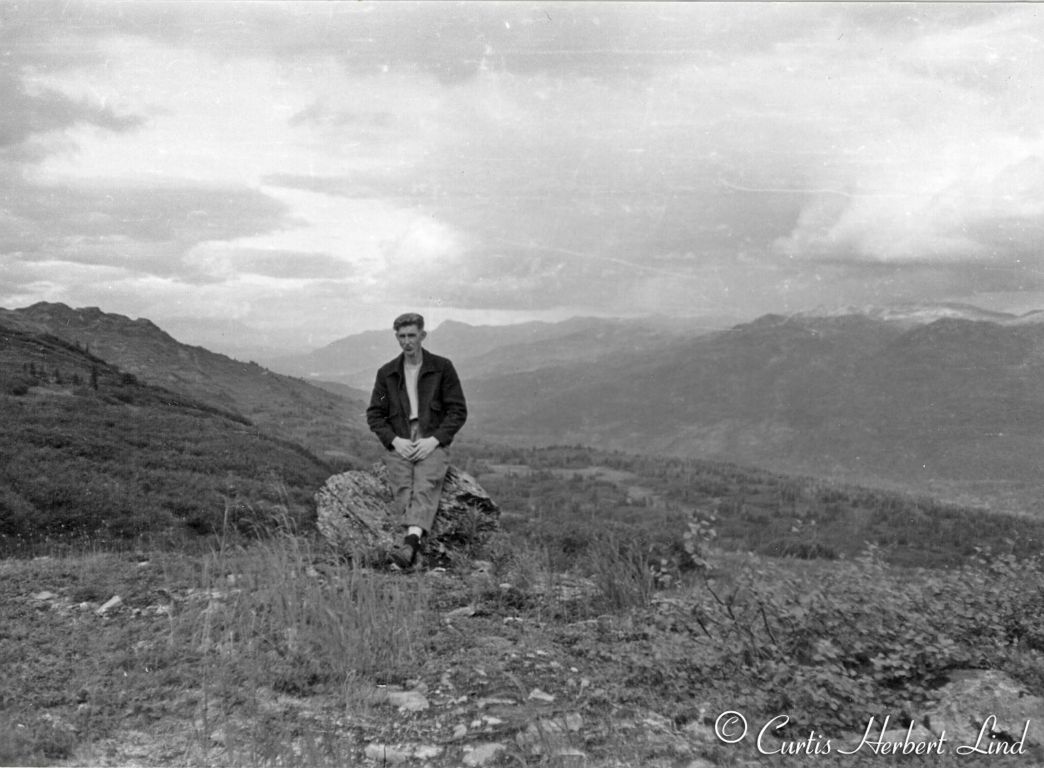 Another view from the Observation hut. Curt Lind in photo.