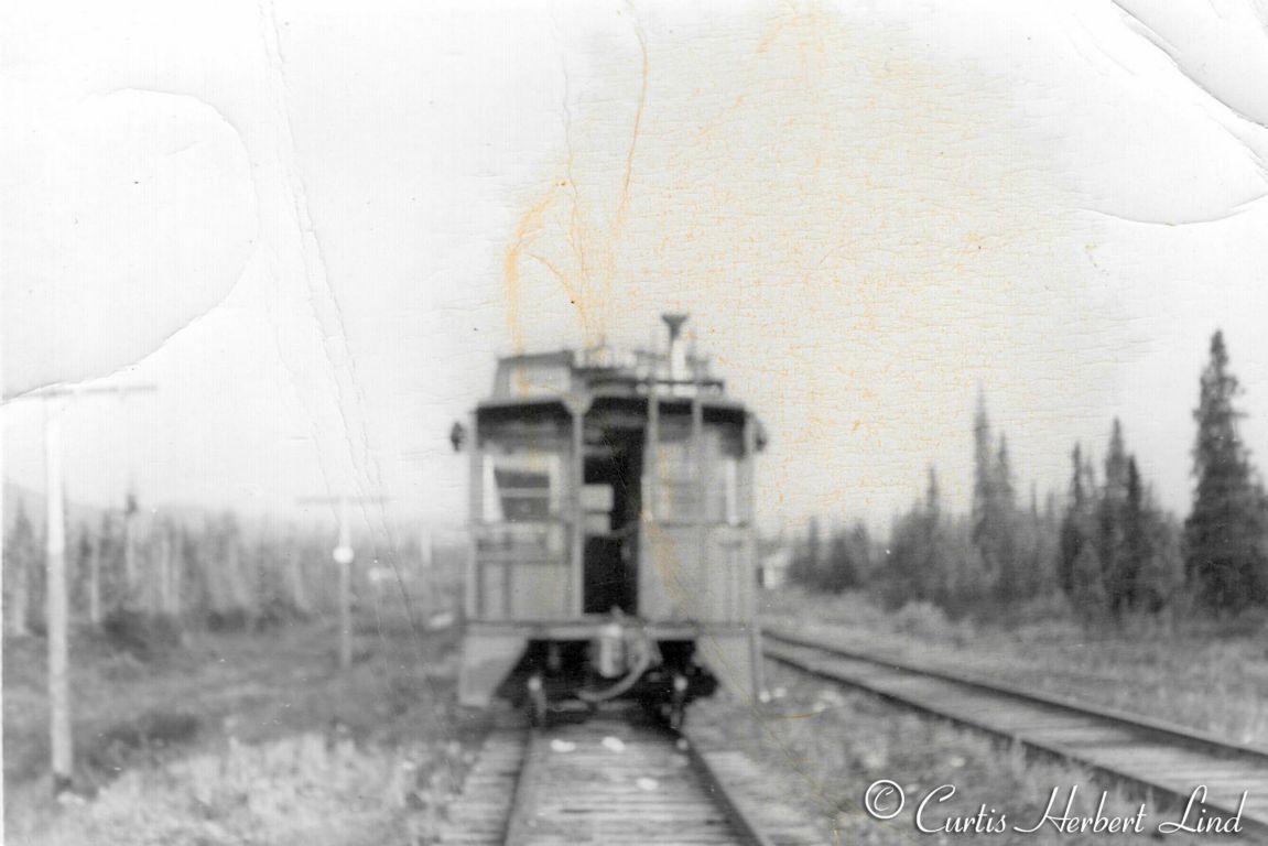This is a Pacific Car and Foundry built caboose at an unidentified location. 