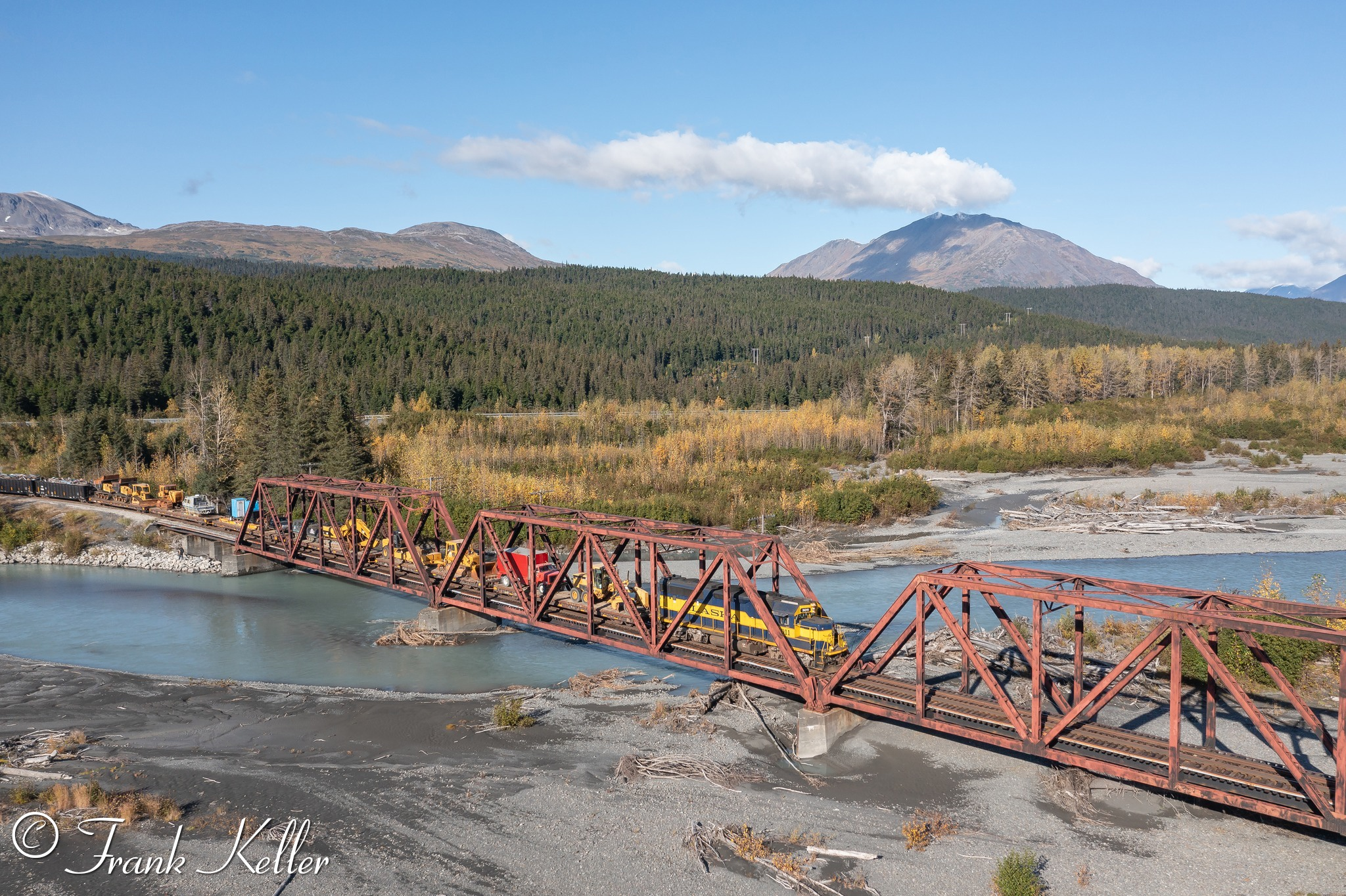 Short Seward freight at Snow River Bridge