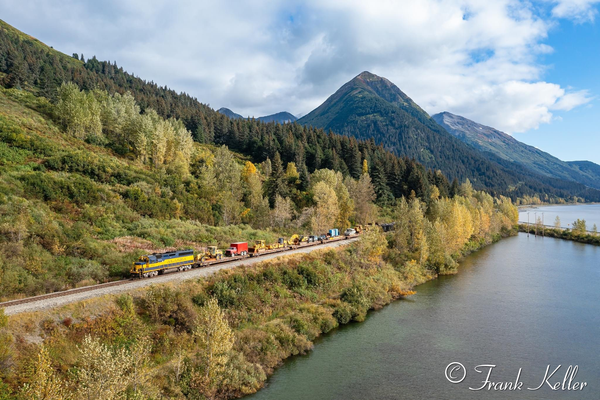 Short Seward freight at Snow River Bridge