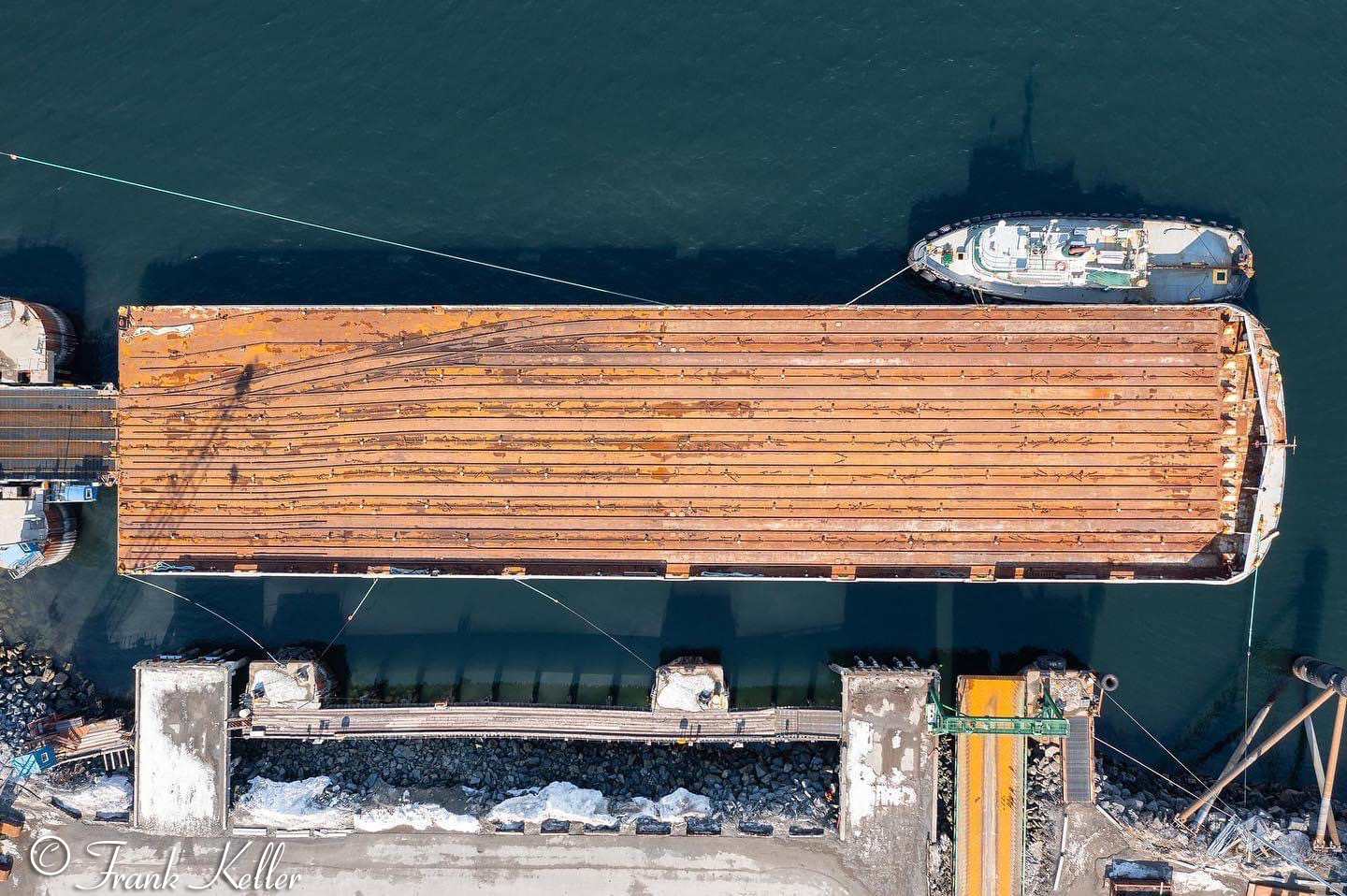 The CN Barge as seen from above prior to loading.